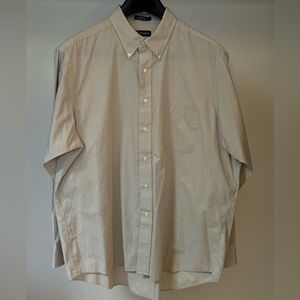Chaps tan check button up